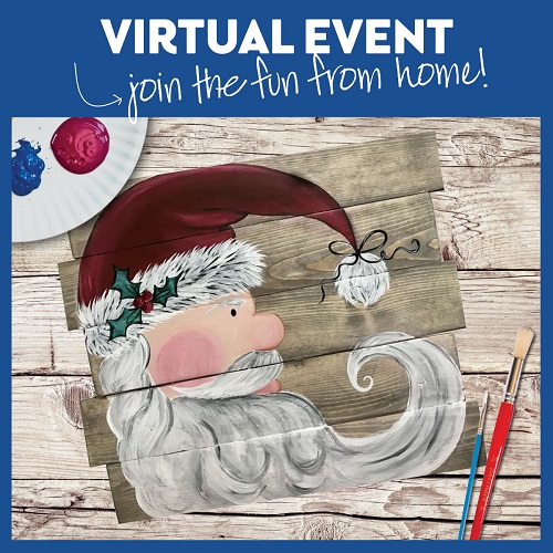 Old World St Nick Wood Pallet - Live Virtual Event or Watch Recording Later